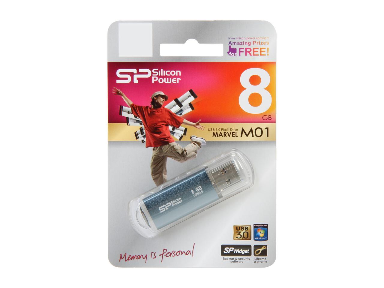 Silicon Power Marvel M01 8GB Entry Level USB 3.0 Flash Drive Model SP008GBUF3M01V1B
