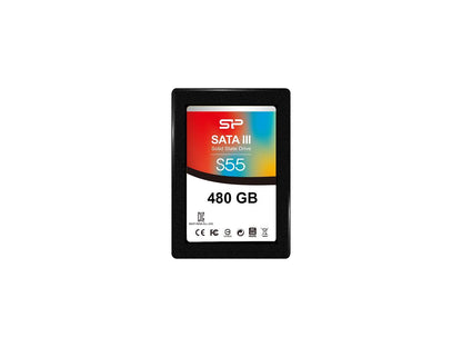 Silicon Power Slim S55 2.5" 480GB SATA III TLC Internal Solid State Drive (SSD) SP480GBSS3S55S25