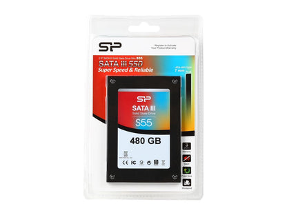 Silicon Power Slim S55 2.5" 480GB SATA III TLC Internal Solid State Drive (SSD) SP480GBSS3S55S25