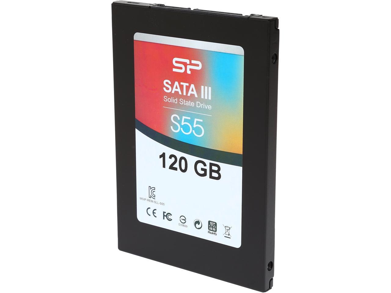 Silicon Power Slim S55 2.5" 120GB SATA III TLC Internal Solid State Drive (SSD) SP120GBSS3S55S25