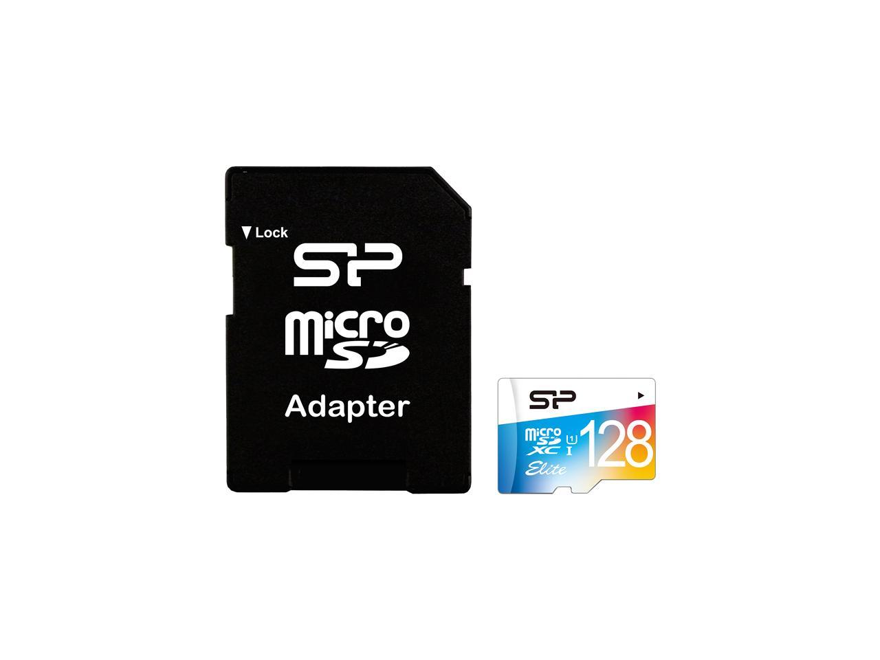 Silicon Power 128GB up to 75 MB/s MicroSDXC UHS-1 Class10, Elite Flash Memory Card with Adaptor