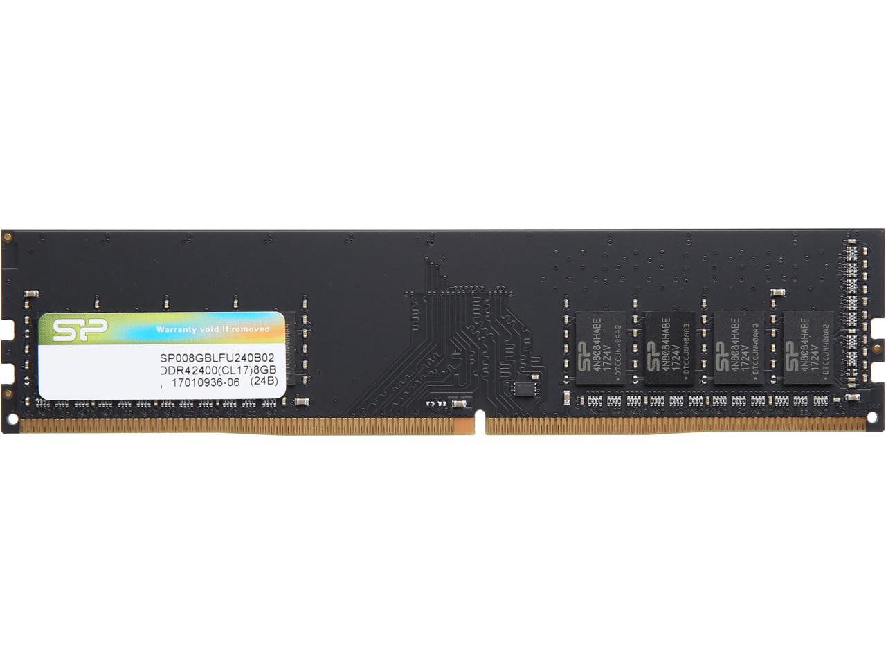 Silicon Power 8GB 288-Pin DDR4 SDRAM DDR4 2400 (PC4 19200) Desktop Memory Model SP008GBLFU240B02