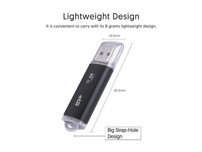 Silicon Power 32GB Blaze B02 USB 3.1 Flash Drive (SP032GBUF3B02V1K)