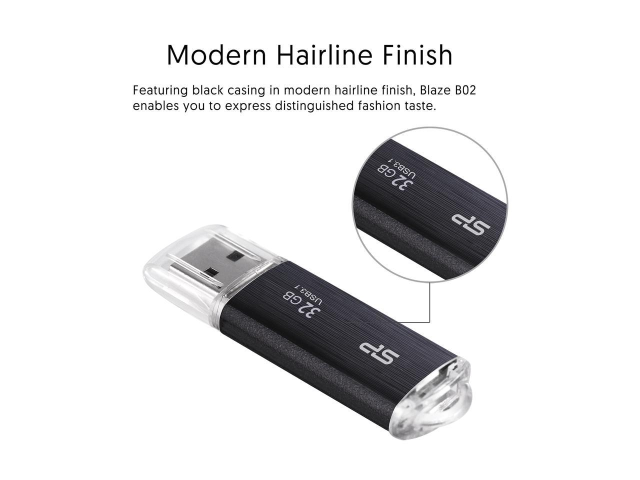 Silicon Power 32GB Blaze B02 USB 3.1 Flash Drive (SP032GBUF3B02V1K)
