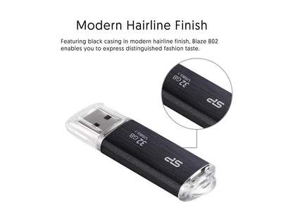 Silicon Power 32GB Blaze B02 USB 3.1 Flash Drive (SP032GBUF3B02V1K)