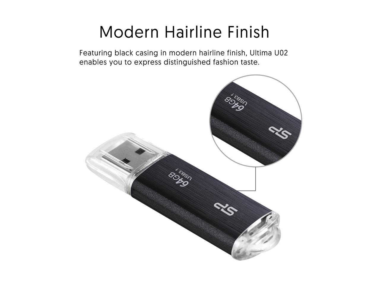 Silicon Power 64GB Blaze B02 USB 3.1 Flash Drive (SP064GBUF3B02V1K)