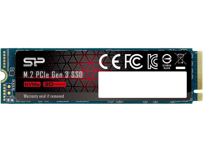 Silicon Power 2TB NVMe M.2 2280 PCIe Gen3 x4 TLC R/W up to 3,400/3,000 MB/s SSD (SP002TBP34A80M28)