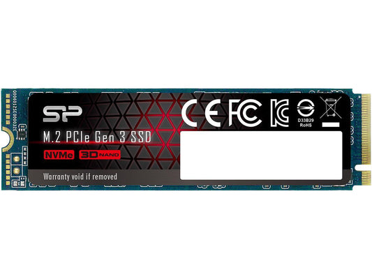 Silicon Power 2TB NVMe M.2 2280 PCIe Gen3 x4 TLC R/W up to 3,400/3,000 MB/s SSD (SP002TBP34A80M28)