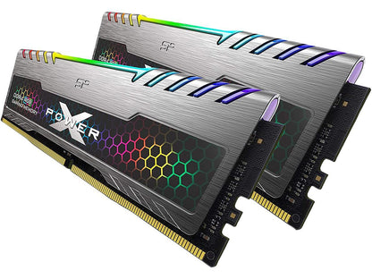 Silicon Power 32GB (2 x 16GB) DDR4 3200 (PC4 25600) 288-Pin XPOWER Turbine RGB DDR4 SDRAM Desktop Memory Model SP032GXLZU320BDB
