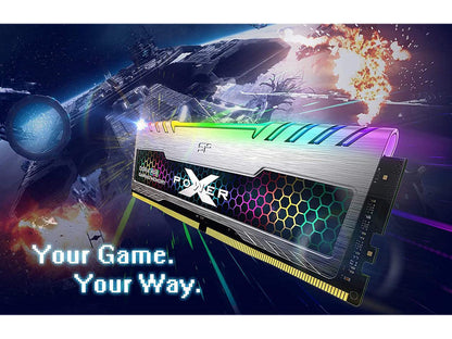 Silicon Power 32GB (2 x 16GB) DDR4 3200 (PC4 25600) 288-Pin XPOWER Turbine RGB DDR4 SDRAM Desktop Memory Model SP032GXLZU320BDB