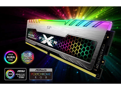 Silicon Power 16GB (2 x 8GB) DDR4 3200 (PC4 25600) 288-Pin XPOWER Turbine RGB DDR4 SDRAM Desktop Memory Model SP016GXLZU320BDB