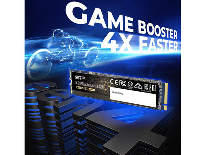 Silicon Power US70 M.2 2280 1TB PCI-Express 4.0 x4, NVMe 1.3 3D NAND Internal Solid State Drive (SSD) SP01KGBP44US7005