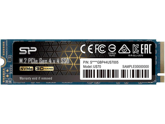 Silicon Power US70 M.2 2280 1TB PCI-Express 4.0 x4, NVMe 1.3 3D NAND Internal Solid State Drive (SSD) SP01KGBP44US7005