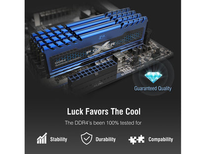 Silicon Power 16GB (2 x 8GB) DDR4 3600 (PC4 28800) 288-Pin XPOWER Turbine DDR4 SDRAM Desktop Memory Model SP016GXLZU360BDA