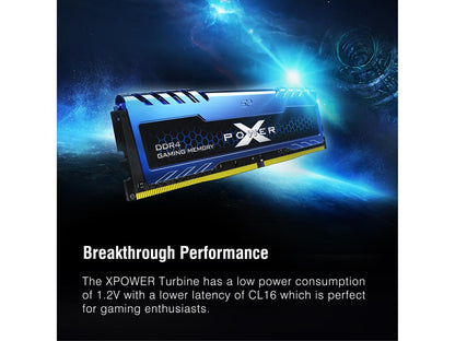 Silicon Power 32GB (2 x 16GB) DDR4 3200 (PC4 25600) 288-Pin XPOWER Turbine DDR4 SDRAM Desktop Memory Model SP032GXLZU360BDA