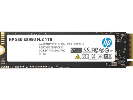 HP EX950 M.2 2280 1TB PCle Gen3 x4, NVMe1.3 3D NAND Internal Solid State Drive (SSD) 5MS23AA#ABC