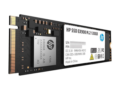 HP EX900 M.2 120GB PCIe 3.0 x4 NVMe 3D TLC NAND Internal Solid State Drive (SSD) 2YY42AA#ABC