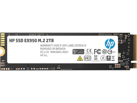 HP EX950 M.2 2280 2TB PCle Gen3 x4, NVMe1.3 3D NAND Internal Solid State Drive (SSD) 5MS24AA#ABC