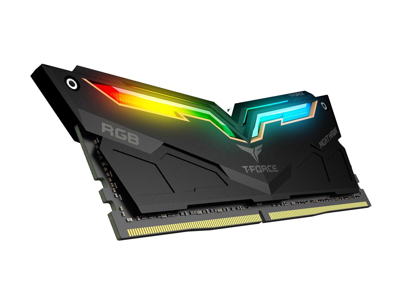 Team T-Force Night Hawk RGB 16GB (2 x 8GB) 288-Pin DDR4 SDRAM DDR4 3200 (PC4 25600) Desktop Memory Model TF1D416G3200HC16CDC01