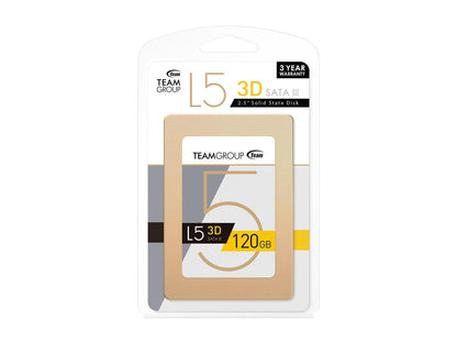 Team Group L5 3D 2.5" 120GB SATA III 3D NAND Internal Solid State Drive (SSD) T253TD120G3C101