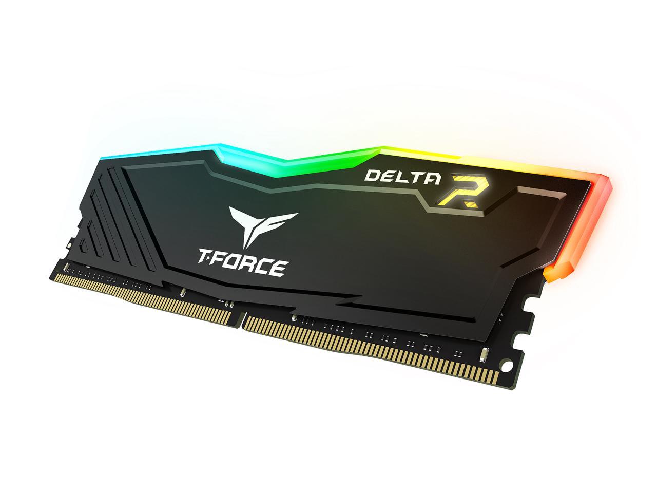 Team T-Force Delta RGB 32GB (2 x 16GB) 288-Pin DDR4 SDRAM DDR4 3000 (PC4 24000) Desktop Memory Model TF3D432G3000HC16CDC01