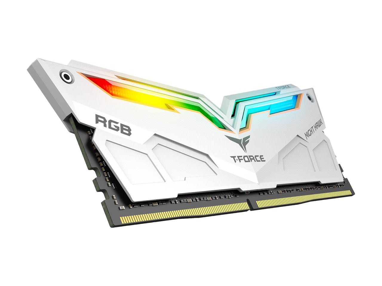 Team T-Force Night Hawk RGB 16GB (2 x 8GB) 288-Pin DDR4 SDRAM DDR4 3600 (PC4 28800) Desktop Memory Model TF2D416G3600HC18EDC01