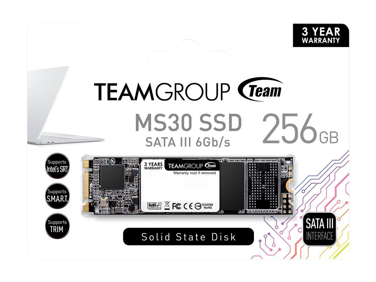 Team MS30 M.2 2280 256GB SATA III TLC Internal Solid State Drive (SSD) TM8PS7256G0C101
