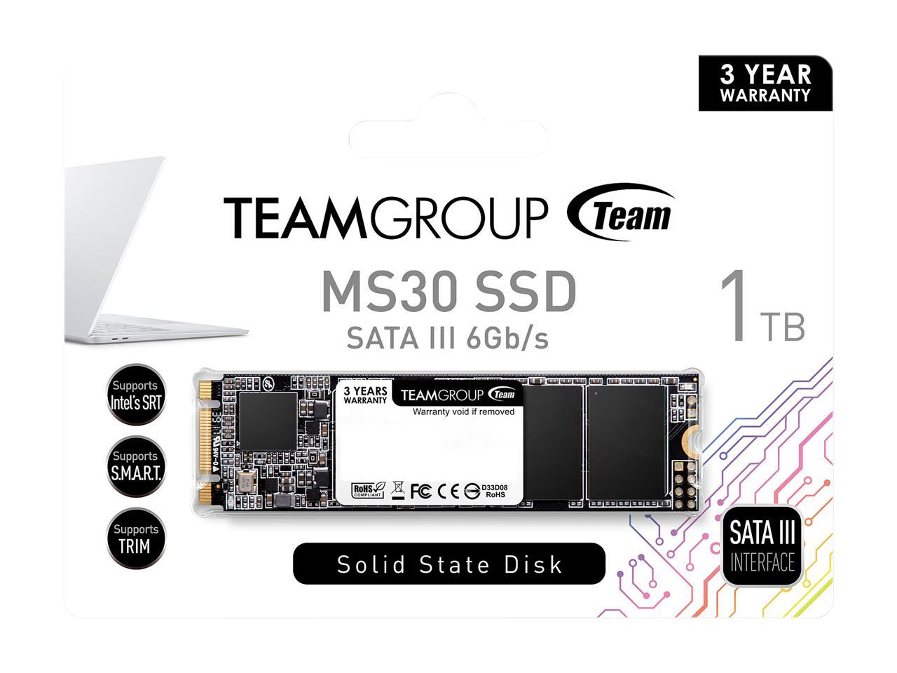 Team MS30 M.2 2280 1TB SATA III TLC Internal Solid State Drive (SSD) TM8PS7001T0C101