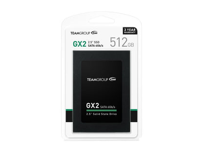 Team GX2 2.5" 512GB SATA III Internal Solid State Drive (SSD) T253X2512G0C101