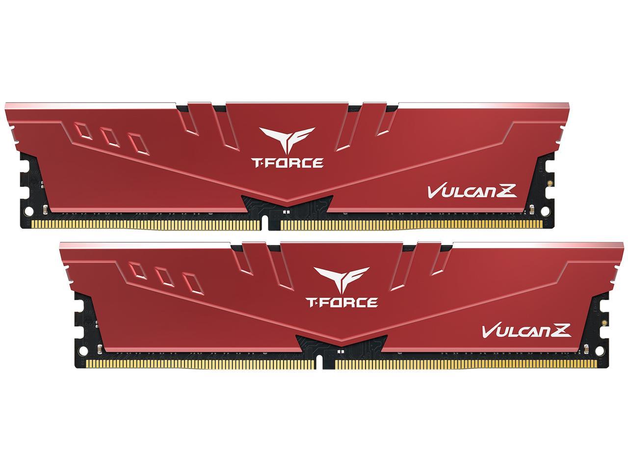 Team T-FORCE VULCAN Z 64GB (2 x 32GB) 288-Pin DDR4 SDRAM DDR4 3200 (PC4 25600) Intel XMP 2.0 Desktop Memory Model TLZRD464G3000HC16CDC01