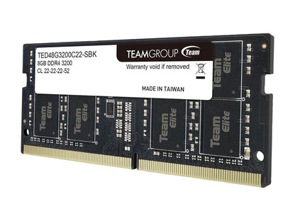 Team Elite 8GB 260-Pin DDR4 SO-DIMM DDR4 3200 (PC4 25600) Laptop Memory Model TED48G3200C22-S01