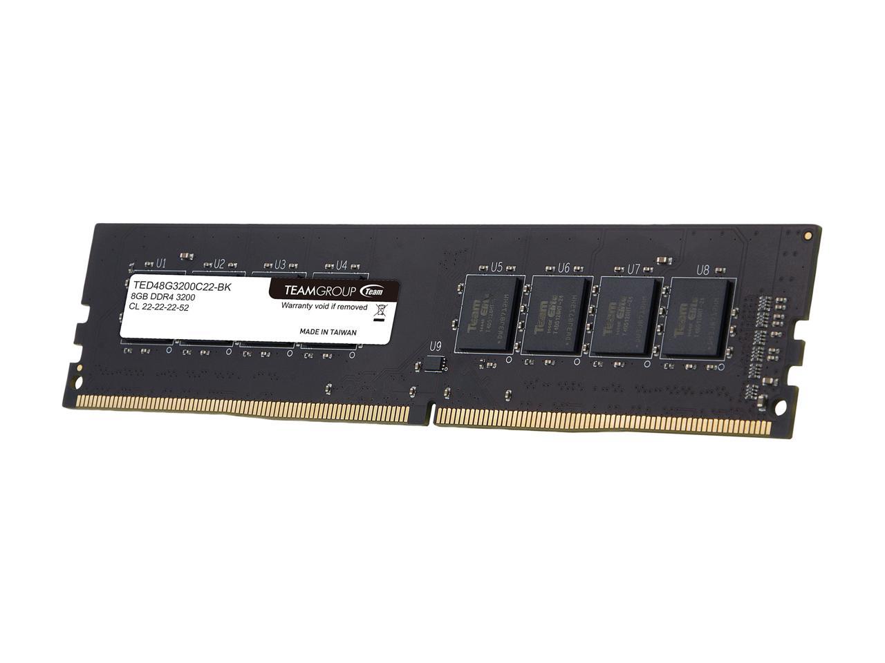 Team Elite 8GB 288-Pin DDR4 SDRAM DDR4 3200 (PC4 25600) Desktop Memory Model TED48G3200C2201