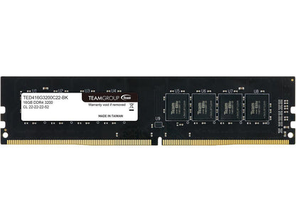 Team Elite 16GB 288-Pin DDR4 SDRAM DDR4 3200 (PC4 25600) Desktop Memory Model TED416G3200C2201