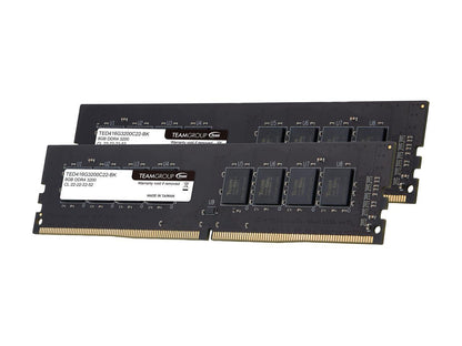 Team Elite 16GB (2 x 8GB) 288-Pin DDR4 SDRAM DDR4 3200 (PC4 25600) Desktop Memory Model TED416G3200C22DC01