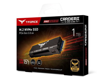 Team T-FORCE CARDEA II TUF Gaming Alliance M.2 2280 1TB PCIe 3.0 x4 with NVMe 1.3 Internal Solid State Drive (SSD) TM8FPB001T0C310