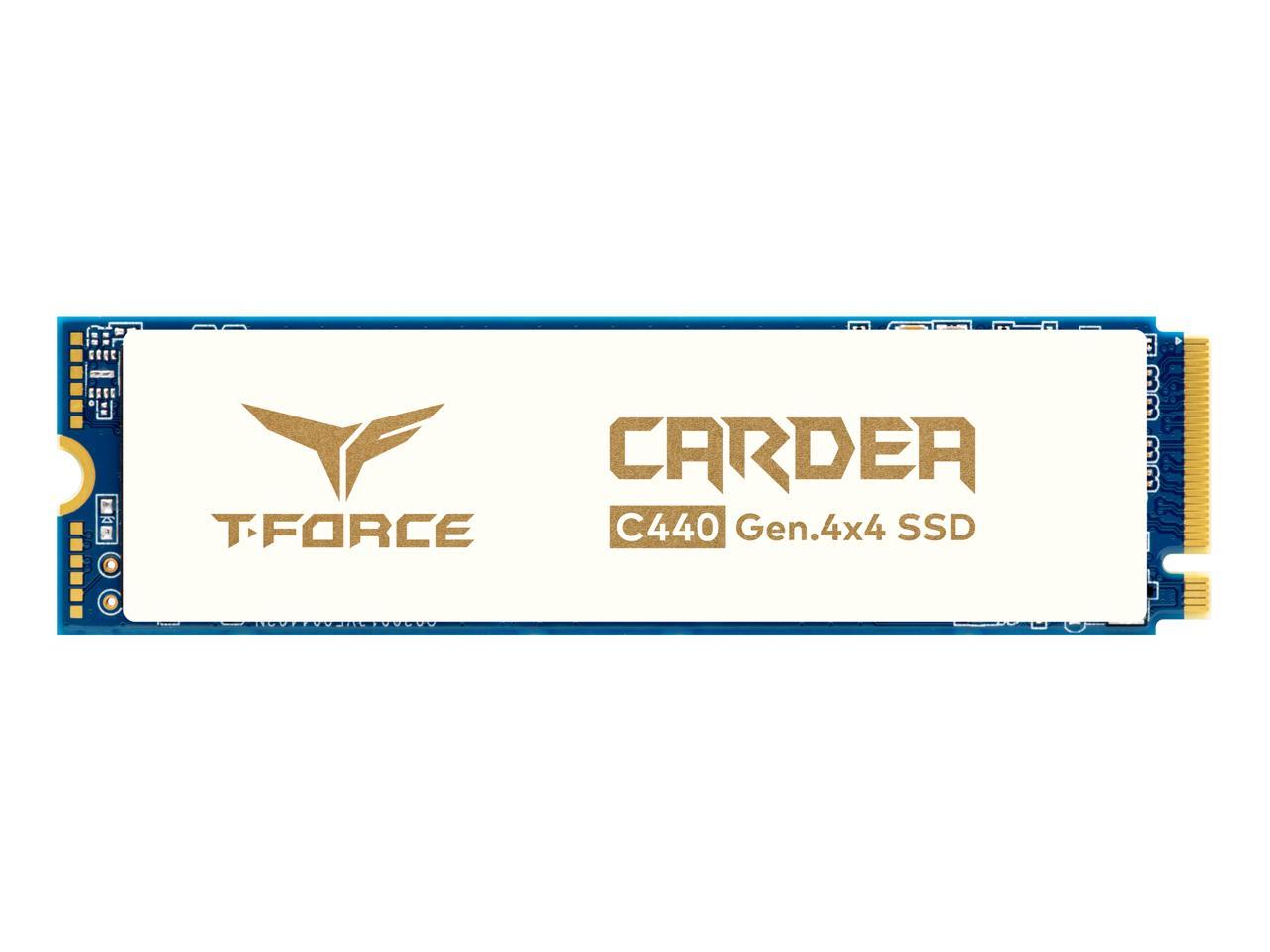 Team T-FORCE CARDEA Ceramic C440 M.2 2280 1TB PCIe Gen4 x4 with NVMe 1.3 3D NAND Internal Solid State Drive (SSD) TM8FPA001T0C410