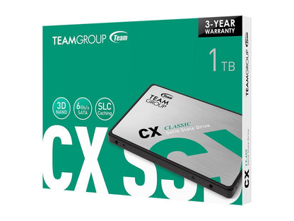 Team CX2 2.5" 1TB SATA III 3D NAND Internal Solid State Drive (SSD) T253X6001T0C101