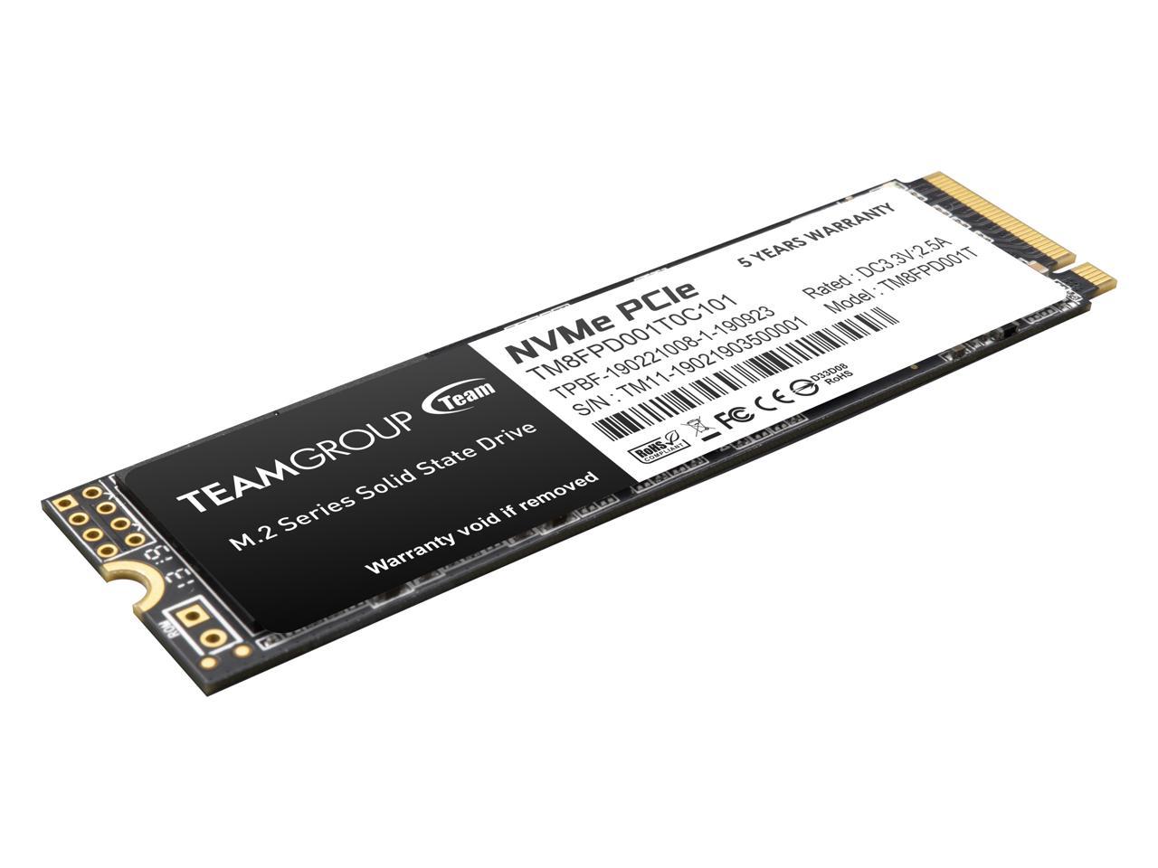 Team MP33 PRO M.2 2280 1TB PCIe 3.0 x4 with NVMe 1.3 Internal Solid State Drive (SSD) TM8FPD001T0C101