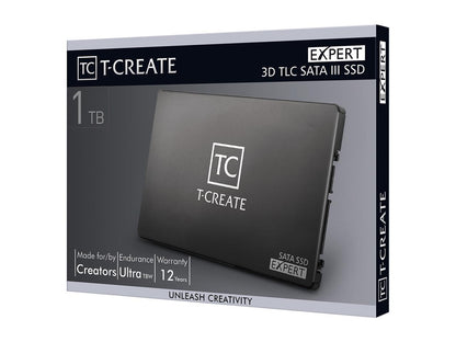 Team T-CREATE EXPERT 2.5" 1TB SATA III 3D TLC Internal Solid State Drive (SSD) T253TE001T3C701
