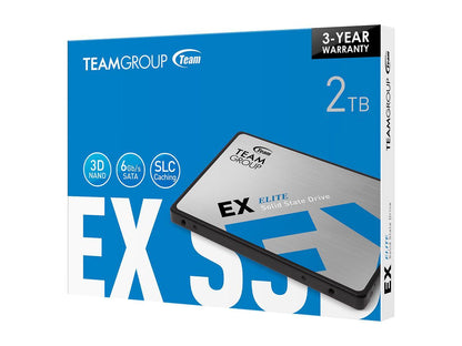Team EX2 2.5" 2TB SATA III 3D NAND Internal Solid State Drive (SSD) T253E2002T0C101