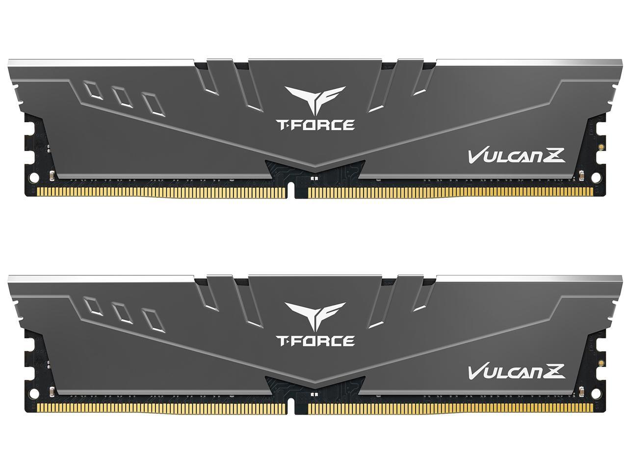 Team T-FORCE VULCAN Z 32GB (2 x 16GB) 288-Pin PC RAM DDR4 3200 (PC4 25600) Intel XMP 2.0 Desktop Memory Model TLZGD432G3200HC16FDC01