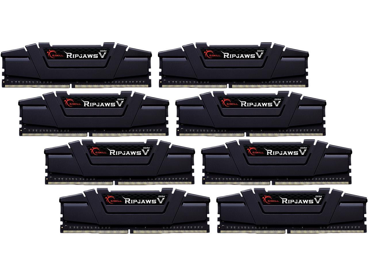 G.SKILL Ripjaws V Series 256GB (8 x 32GB) 288-Pin DDR4 SDRAM DDR4 3600 (PC4 28800) Intel XMP 2.0 Desktop Memory Model F4-3600C18Q2-256GVK