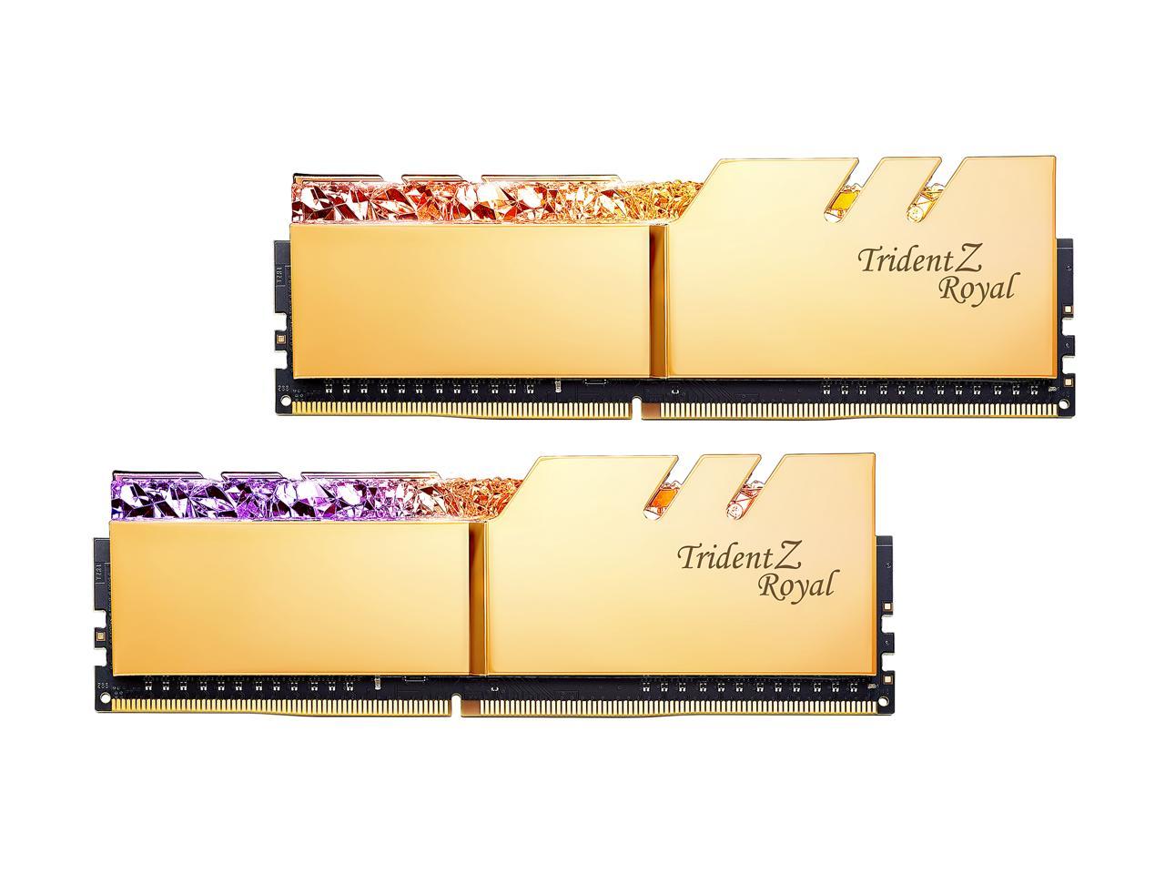 G.SKILL Trident Z Royal Series 32GB (2 x 16GB) 288-Pin DDR4 SDRAM DDR4 4000 (PC4 32000) Intel XMP 2.0 Desktop Memory Model F4-4000C17D-32GTRGB