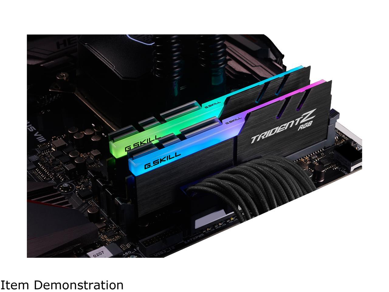 G.SKILL TridentZ RGB Series 32GB (2 x 16GB) 288-Pin DDR4 SDRAM DDR4 4000 (PC4 32000) Intel XMP 2.0 Desktop Memory Model F4-4000C17D-32GTZRB