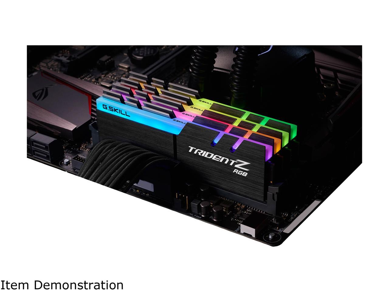 G.SKILL TridentZ RGB Series 32GB (4 x 8GB) 288-Pin DDR4 SDRAM DDR4 4000 (PC4 32000) Intel XMP 2.0 Desktop Memory Model F4-4000C17Q-32GTZRB