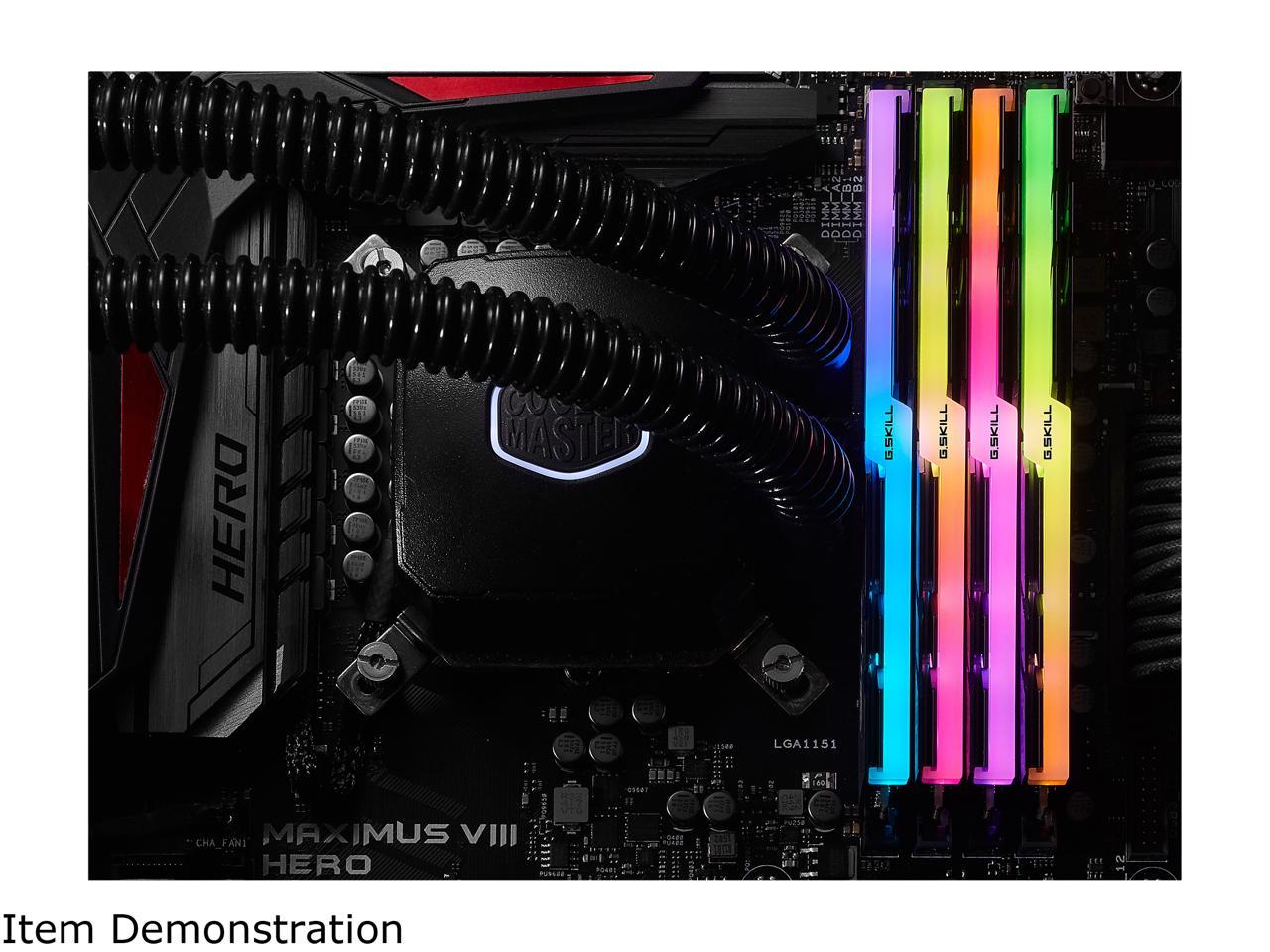 G.SKILL TridentZ RGB Series 32GB (4 x 8GB) 288-Pin DDR4 SDRAM DDR4 4000 (PC4 32000) Intel XMP 2.0 Desktop Memory Model F4-4000C17Q-32GTZRB