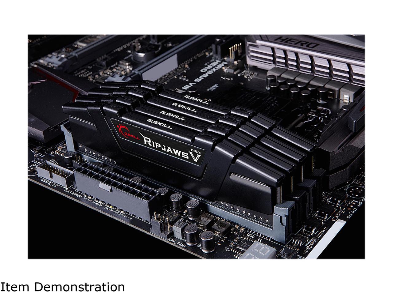 G.SKILL Ripjaws V Series 32GB (2 x 16GB) 288-Pin DDR4 SDRAM DDR4 4266 (PC4 34100) Intel XMP 2.0 Desktop Memory Model F4-4266C17D-32GVKB