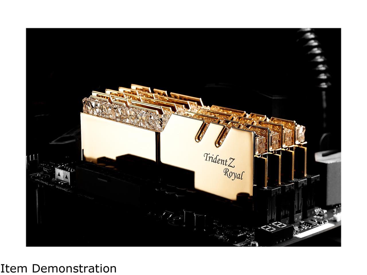 G.SKILL Trident Z Royal Series 64GB (2 x 32GB) 288-Pin DDR4 SDRAM DDR4 3600 (PC4 28800) Intel XMP 2.0 Desktop Memory Model F4-3600C16D-64GTRG