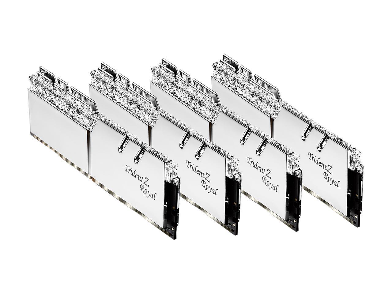G.SKILL Trident Z Royal Series 128GB (4 x 32GB) 288-Pin DDR4 SDRAM DDR4 4000 (PC4 32000) Intel XMP 2.0 Desktop Memory Model F4-4000C18Q-128GTRS