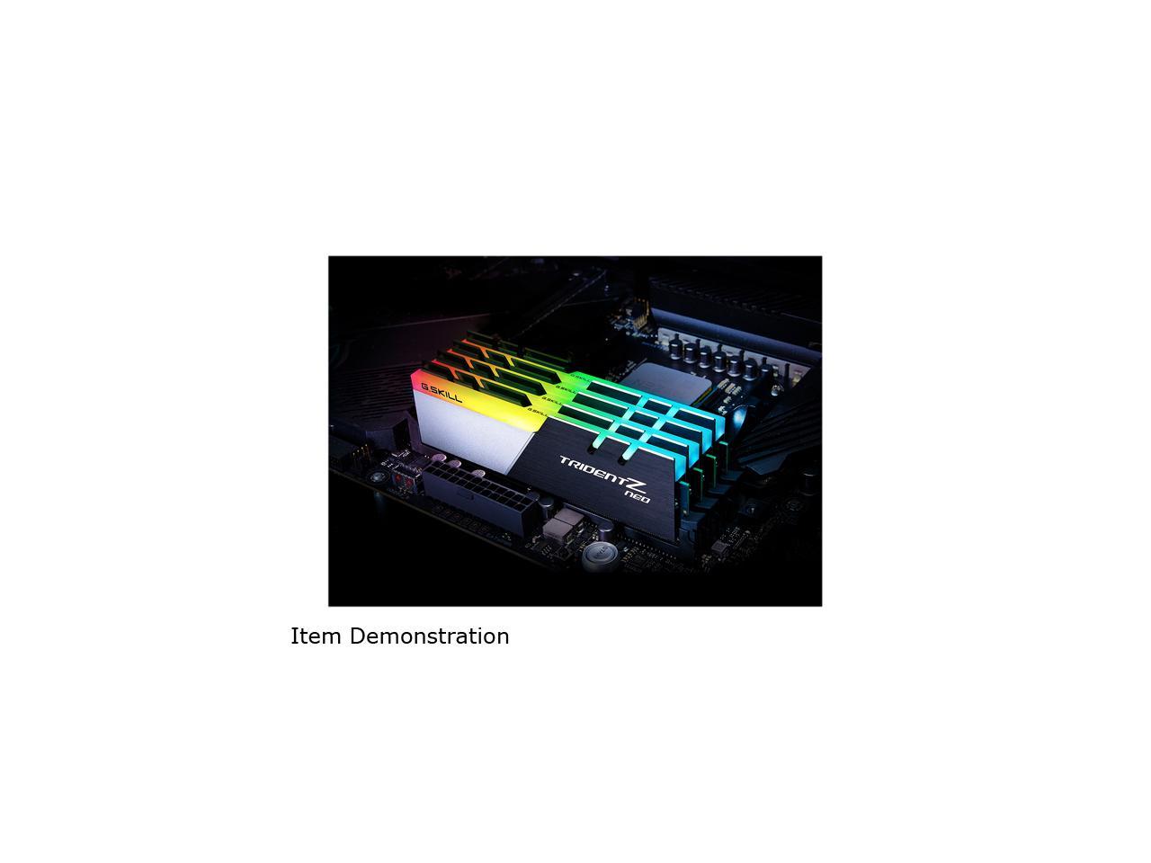 G.SKILL Trident Z Neo Series 64GB (2 x 32GB) 288-Pin DDR4 SDRAM DDR4 3600 (PC4 28800) Intel XMP 2.0 Desktop Memory Model F4-3600C16D-64GTZN